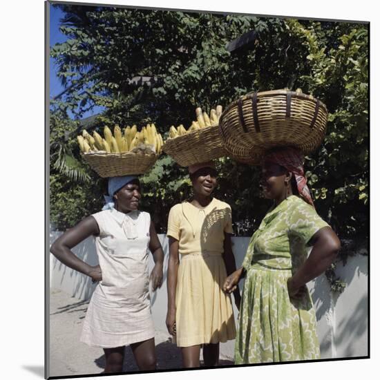 Banana Vendors, Kingston, Jamaica-null-Mounted Photographic Print