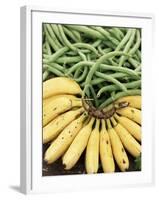 Bananas and Green Beans at the Market, Martinique, Lesser Antilles-Yadid Levy-Framed Photographic Print