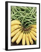 Bananas and Green Beans at the Market, Martinique, Lesser Antilles-Yadid Levy-Framed Photographic Print