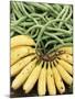 Bananas and Green Beans at the Market, Martinique, Lesser Antilles-Yadid Levy-Mounted Photographic Print