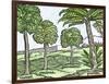 Bananas and Other Fruit Trees of Hispaniola, from a Sketch Published in 1572-null-Framed Giclee Print