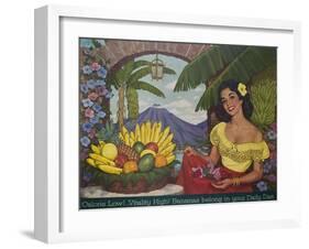 Bananas Belong in Your Diet Food Marketing Poster, Ca 1950s-null-Framed Giclee Print