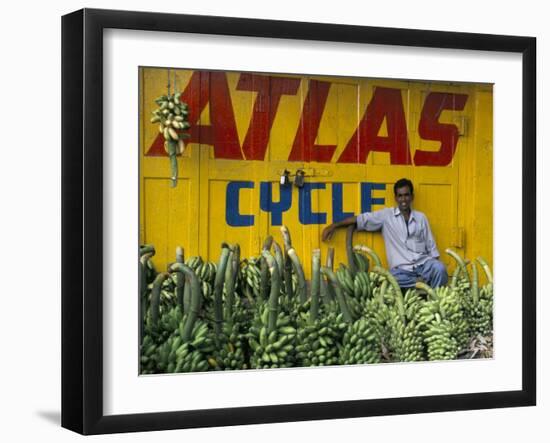 Bananas for Sale in the Market, Karnataka, India-Occidor Ltd-Framed Photographic Print