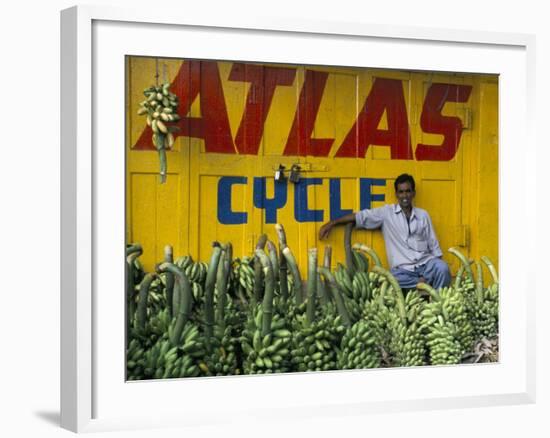 Bananas for Sale in the Market, Karnataka, India-Occidor Ltd-Framed Photographic Print