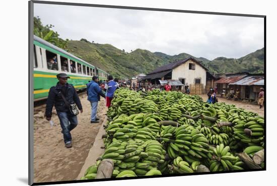 Bananas waiting to be transported, Fianarantsoa to Manakara FCE train, easterrn area, Madagascar, A-Christian Kober-Mounted Photographic Print