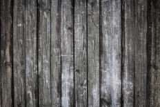 Black Wood Texture-Banauke-Stretched Canvas