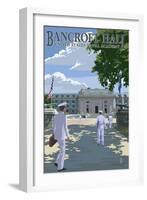 Bancroft Hall - United States Naval Academy - Annapolis, Maryland-Lantern Press-Framed Art Print