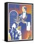 Band and Waiter-David Chestnutt-Framed Stretched Canvas