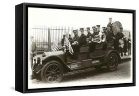 Band in Old Car-null-Framed Stretched Canvas