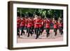 Band marching down the Mall at Trooping the Colour parade-Associated Newspapers-Framed Photo