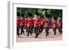 Band marching down the Mall at Trooping the Colour parade-Associated Newspapers-Framed Photo