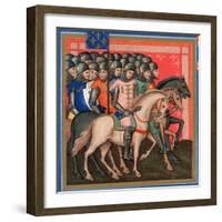 Band of Crusaders Armed and Mounted, 15th Century-null-Framed Giclee Print