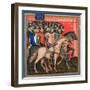 Band of Crusaders Armed and Mounted, 15th Century-null-Framed Giclee Print