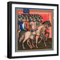 Band of Crusaders Armed and Mounted, 15th Century-null-Framed Giclee Print