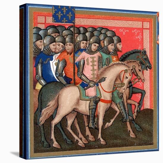 Band of Crusaders Armed and Mounted, 15th Century-null-Stretched Canvas