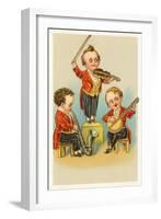 Band of Little Boys-null-Framed Art Print