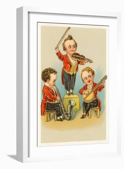 Band of Little Boys-null-Framed Art Print