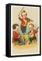 Band of Little Boys-null-Framed Stretched Canvas