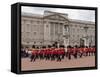 Band of Scots Guards Lead Procession from Buckingham Palace, Changing Guard, London, England-Walter Rawlings-Framed Stretched Canvas