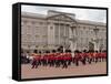 Band of Scots Guards Lead Procession from Buckingham Palace, Changing Guard, London, England-Walter Rawlings-Framed Stretched Canvas