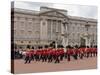 Band of Scots Guards Lead Procession from Buckingham Palace, Changing Guard, London, England-Walter Rawlings-Stretched Canvas