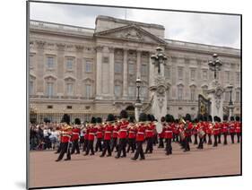Band of Scots Guards Lead Procession from Buckingham Palace, Changing Guard, London, England-Walter Rawlings-Mounted Photographic Print