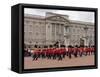Band of Scots Guards Lead Procession from Buckingham Palace, Changing Guard, London, England-Walter Rawlings-Framed Stretched Canvas