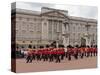 Band of Scots Guards Lead Procession from Buckingham Palace, Changing Guard, London, England-Walter Rawlings-Stretched Canvas