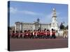 Band of the Coldstream Guards Marching Past Buckingham Palace During the Rehearsal for Trooping the-Stuart Black-Stretched Canvas