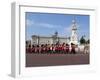 Band of the Coldstream Guards Marching Past Buckingham Palace During the Rehearsal for Trooping the-Stuart Black-Framed Photographic Print