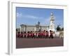 Band of the Coldstream Guards Marching Past Buckingham Palace During the Rehearsal for Trooping the-Stuart Black-Framed Photographic Print