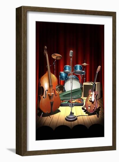 Band on Break-Lantern Press-Framed Art Print