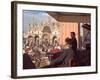 Band Playing for the Crowd in the Piazza San Marco, Venice, Italy-Janis Miglavs-Framed Photographic Print