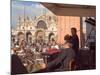 Band Playing for the Crowd in the Piazza San Marco, Venice, Italy-Janis Miglavs-Mounted Photographic Print