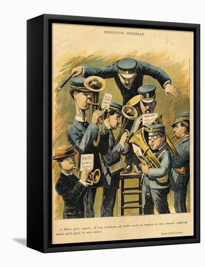 Band Rehearsal, from the Back Cover of 'Le Rire', 16th April 1898-Alfred Le Petit-Framed Stretched Canvas