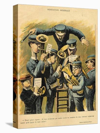 Band Rehearsal, from the Back Cover of 'Le Rire', 16th April 1898-Alfred Le Petit-Stretched Canvas