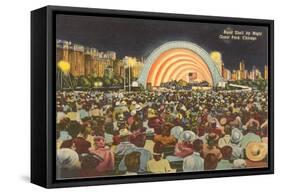 Band Shell by Night, Grant Park, Chicago, Illinois-null-Framed Stretched Canvas