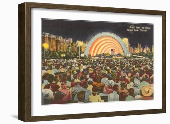 Band Shell by Night, Grant Park, Chicago, Illinois-null-Framed Art Print