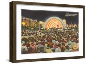 Band Shell by Night, Grant Park, Chicago, Illinois-null-Framed Art Print