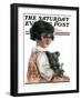 "Bandaged Paw," Saturday Evening Post Cover, February 10, 1923-Robert H. Ransley-Framed Giclee Print