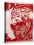 Bandana Man Red-Abstract Graffiti-Stretched Canvas