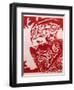 Bandana Man Red-Abstract Graffiti-Framed Giclee Print