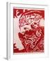 Bandana Man Red-Abstract Graffiti-Framed Giclee Print