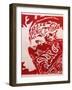 Bandana Man Red-Abstract Graffiti-Framed Giclee Print