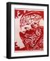 Bandana Man Red-Abstract Graffiti-Framed Giclee Print