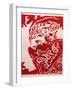 Bandana Man Red-Abstract Graffiti-Framed Giclee Print