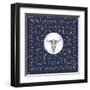 Bandana Pattern - Bison-The Vintage Collection-Framed Giclee Print