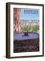 Bandelier National Monument, New Mexico - Alcove House Kiva-Lantern Press-Framed Art Print