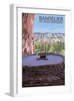 Bandelier National Monument, New Mexico - Alcove House Kiva-Lantern Press-Framed Art Print