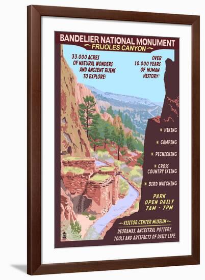 Bandelier National Monument, New Mexico - Day Scene-Lantern Press-Framed Art Print